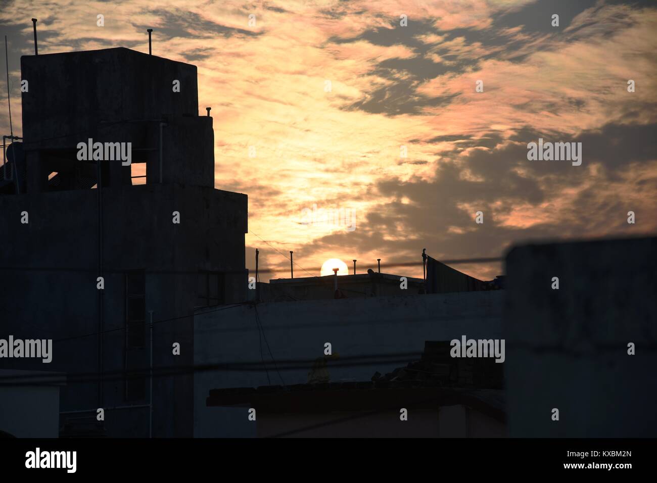 Sunrise,Tramonto,Natura, onde nuvoloso, incredibile natura, meteo Foto Stock