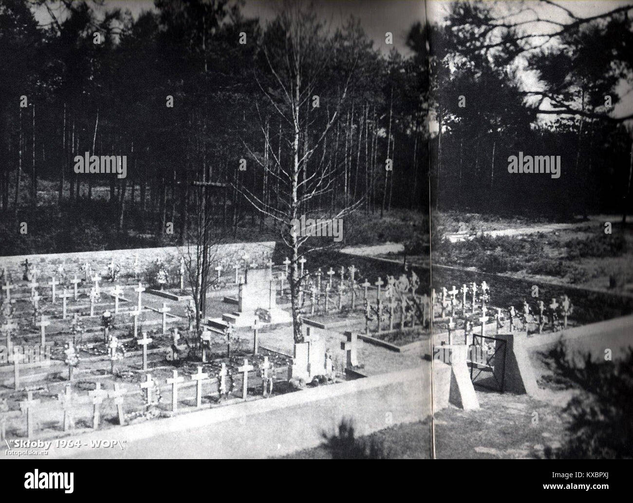 Skłoby, Pomnik - pomordowanych Cmentarz w Skłobach - fotopolska.eu (310497) Foto Stock