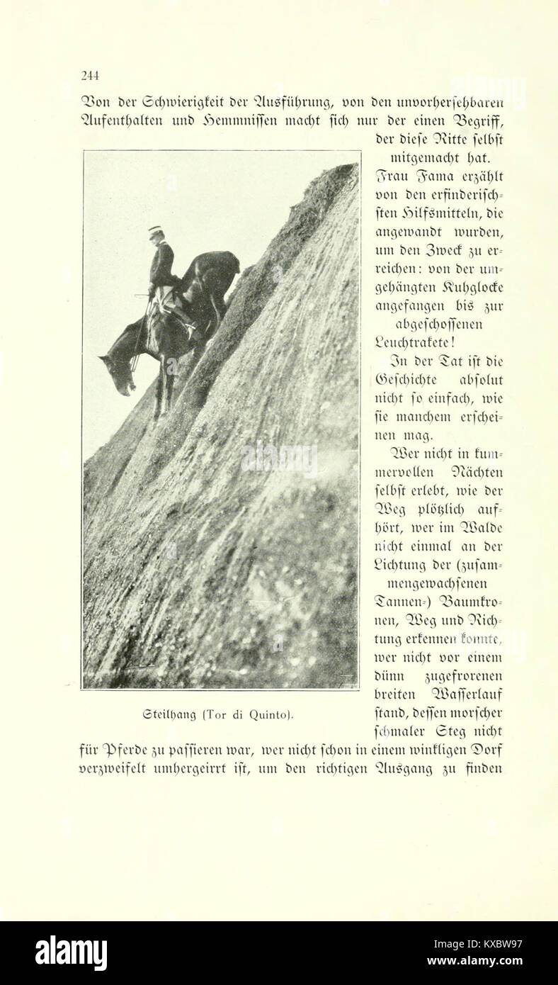 Una pagina documentata di Springprüfungen und Geländeritte, che descrive dettagliatamente la preparazione del corso di fondo e i metodi di allenamento dei cavalli utilizzati nelle competizioni equestri tedesche. Foto Stock