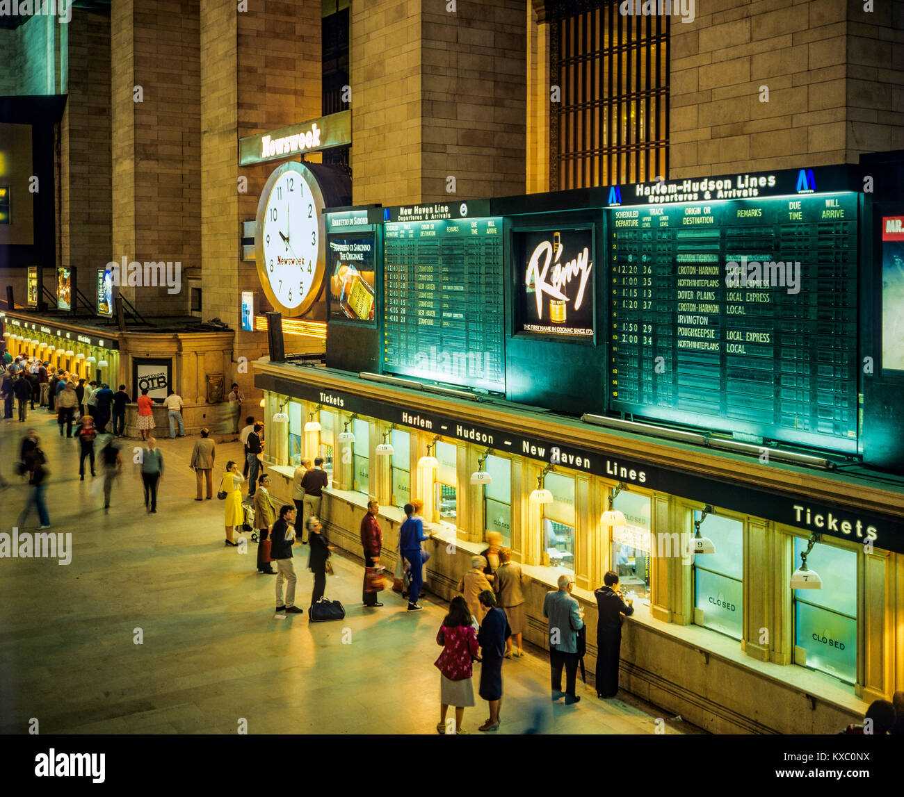 New York 1980s, Grand Central Terminal stazione ferroviaria, atrio principale, biglietti, Manhattan, New York City, NY, NEW YORK, STATI UNITI, Foto Stock