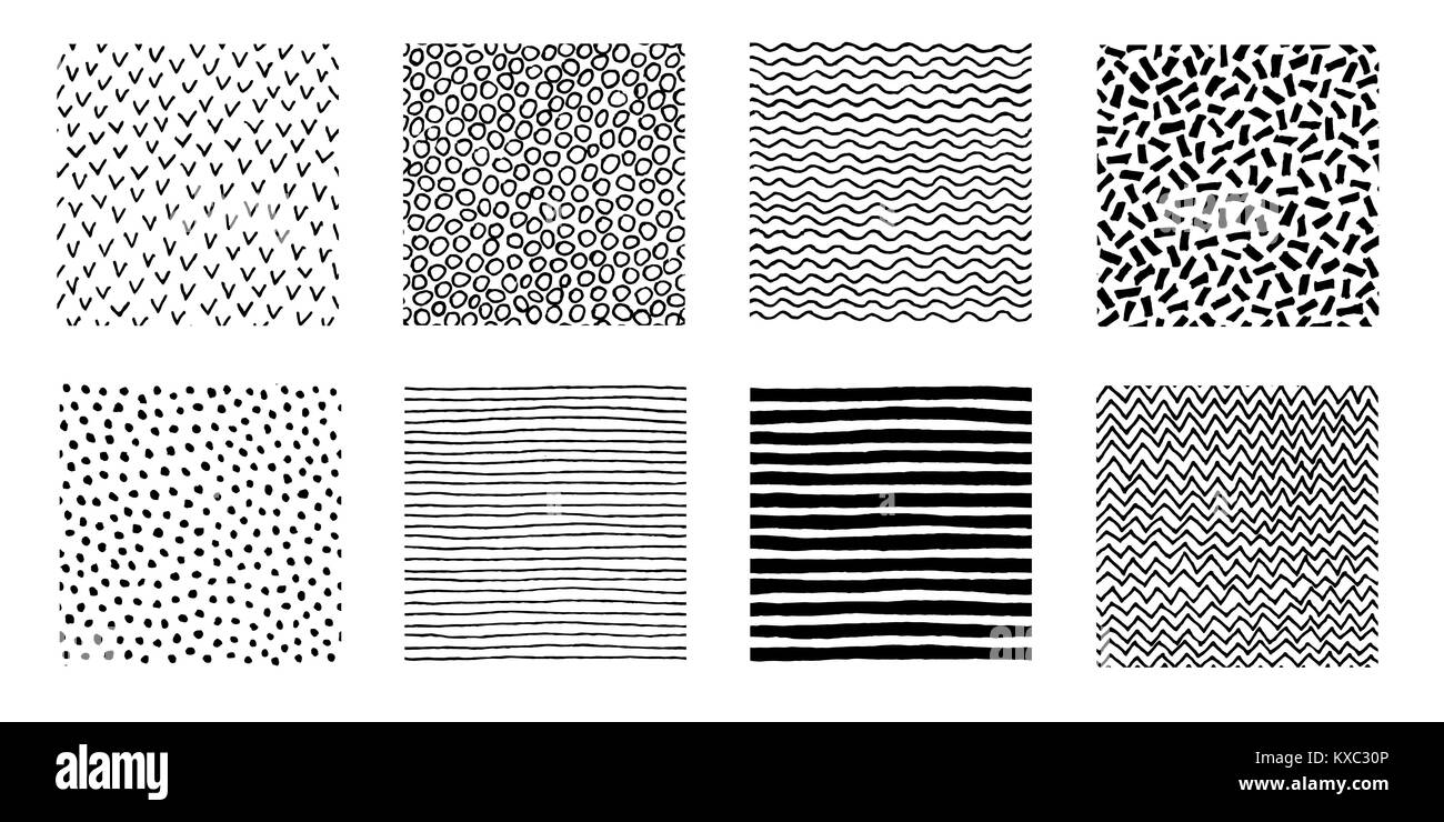 Disegnata a mano Patterns Doodle Design Illustrazione Vettoriale