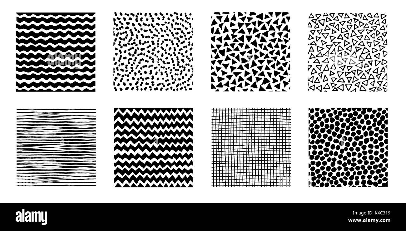 Disegnata a mano Patterns Doodle Design Illustrazione Vettoriale