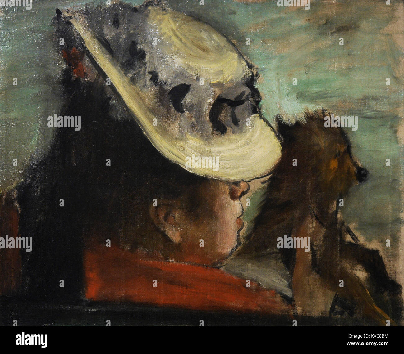 Edgar Degas (1834-1917). Donna con un cane, ca.1877. Galleria Nazionale. Oslo. La Norvegia. Foto Stock