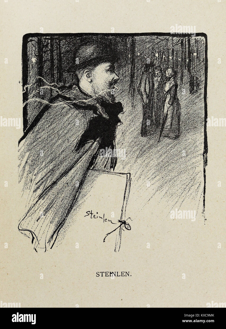 Théophile Alexandre Steinlen - Ritratto Di Auto Foto Stock