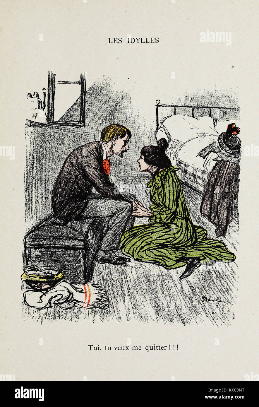 Théophile Alexandre Steinlen - dans la vie - Les idylles Foto Stock