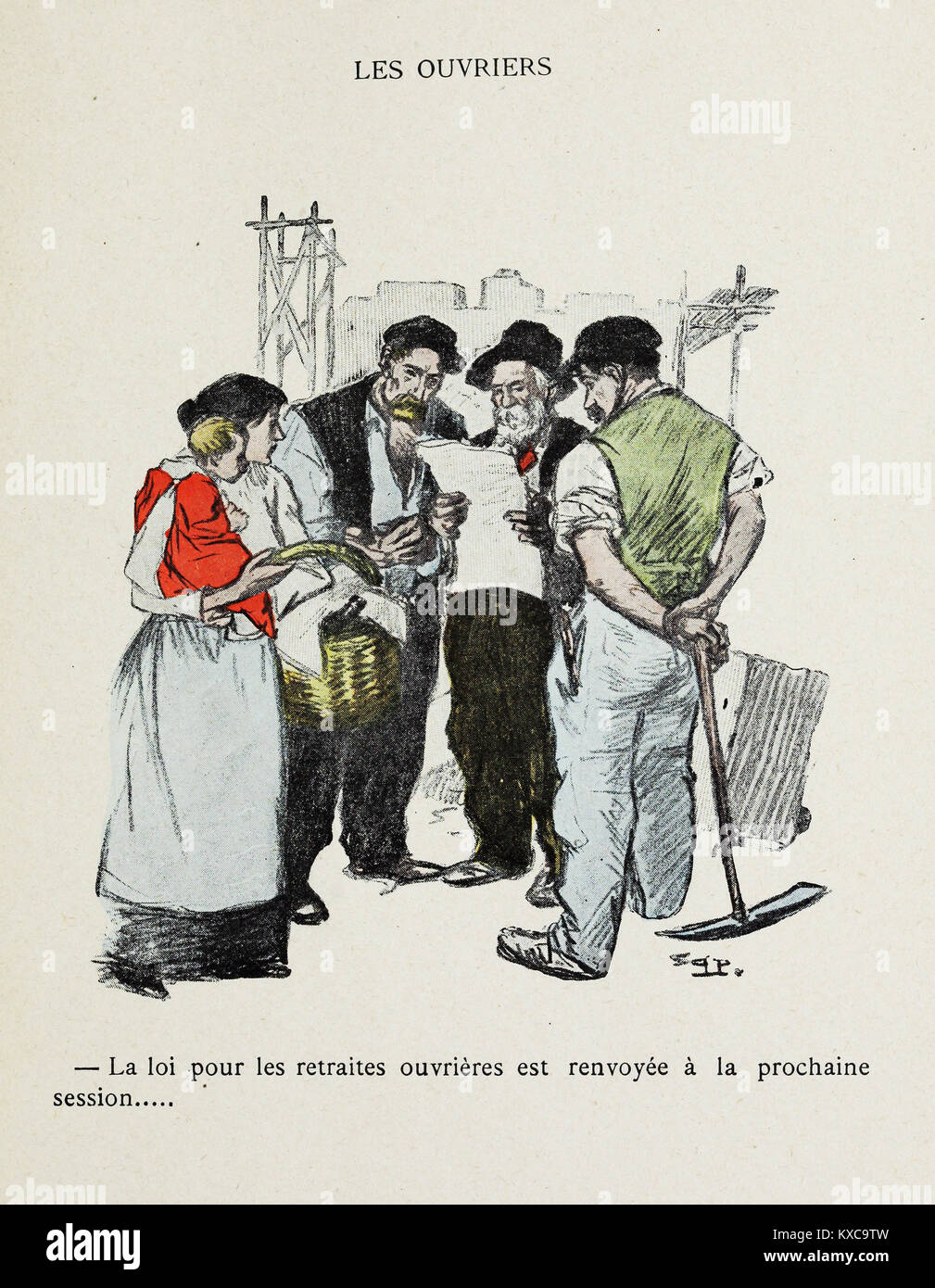 Théophile Alexandre Steinlen - dans la vie - Les ouvriers Foto Stock