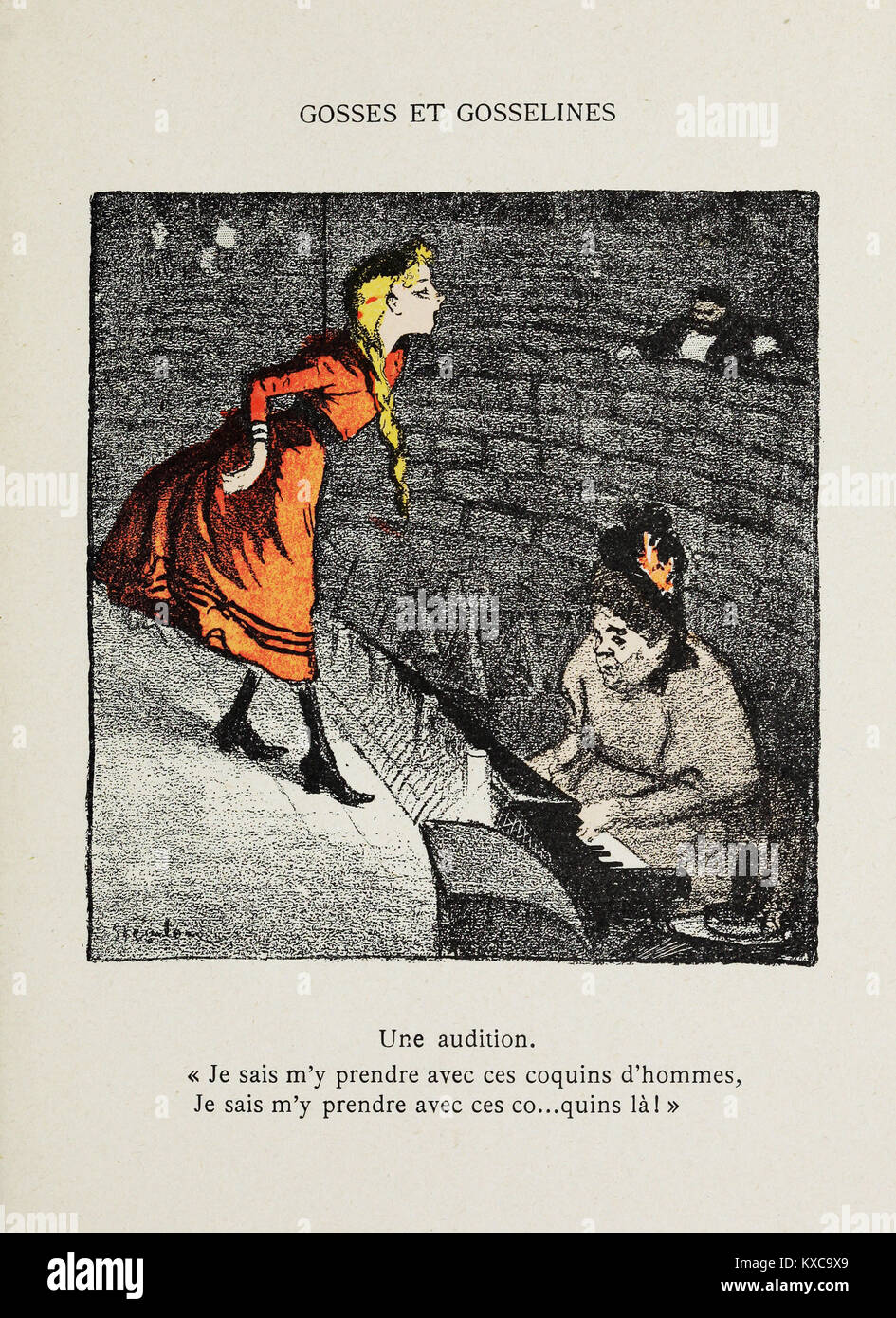 Théophile Alexandre Steinlen - dans la vie - Gosses et gosselines Foto Stock