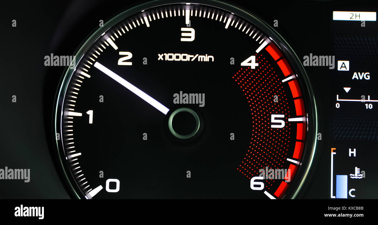 Automotive auto velocità motore, display, tecnologia Foto Stock