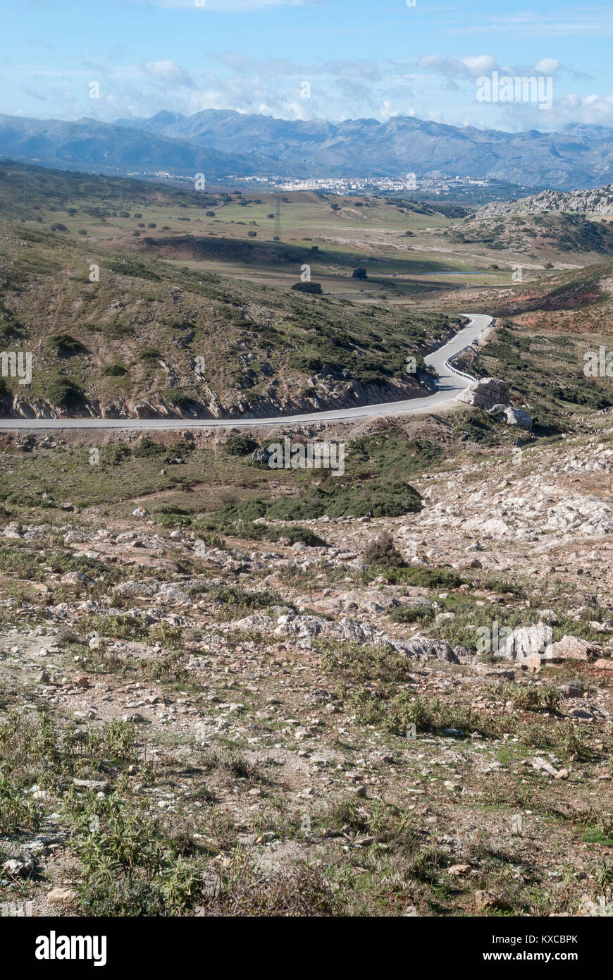 La Sierra de las Nieves parco naturale è situato in collina in Andalusia in Spagna meridionale Foto Stock