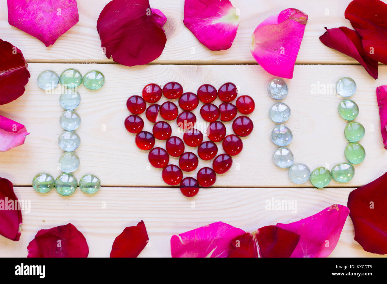 Ti amo iscrizione Foto Stock