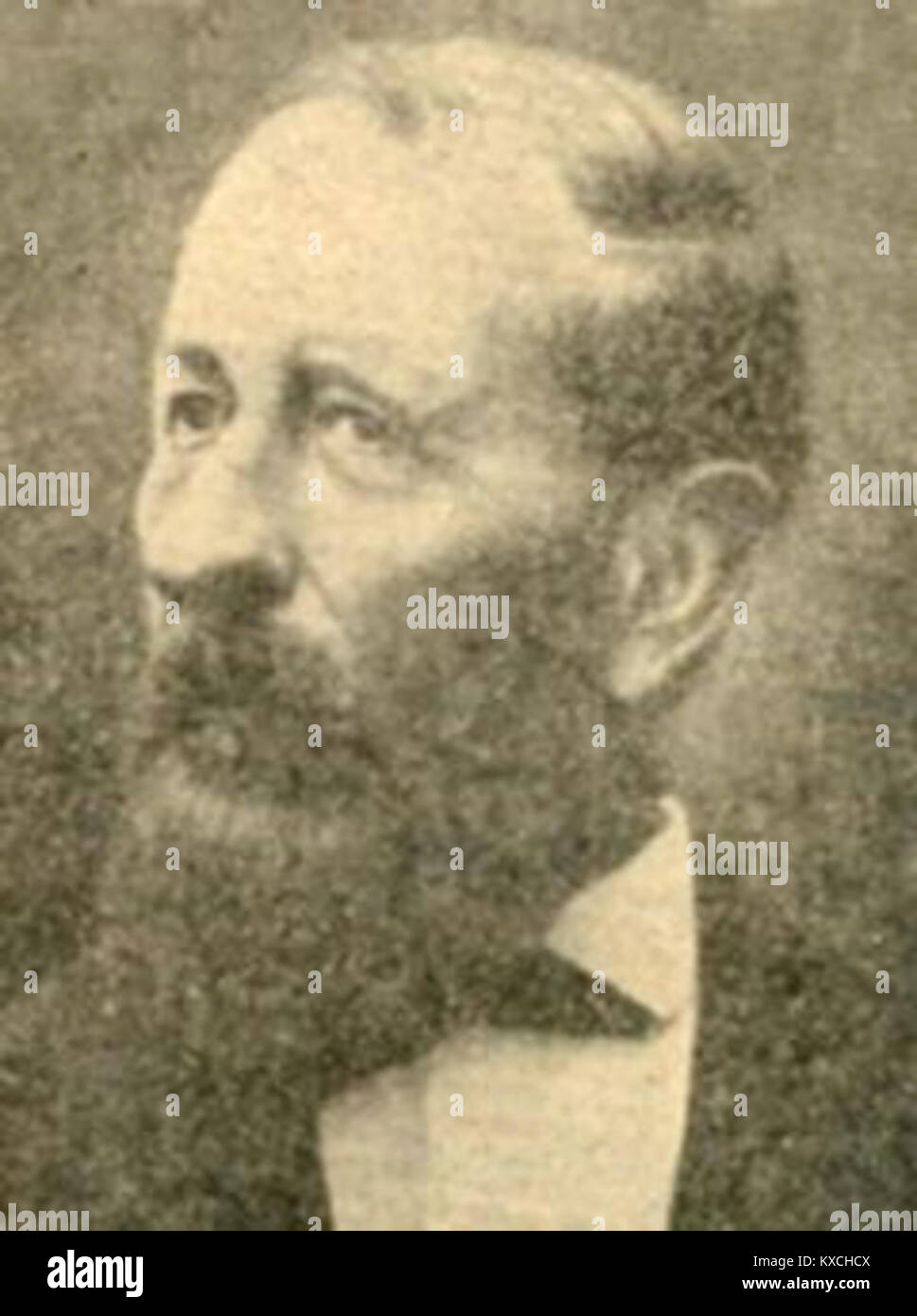 Un ritratto di Vicente Cerna y Cerna (1815-1887), generale e presidente guatemalteco dal 1865 al 1871, noto per la sua leadership militare e il governo conservatore. Foto Stock