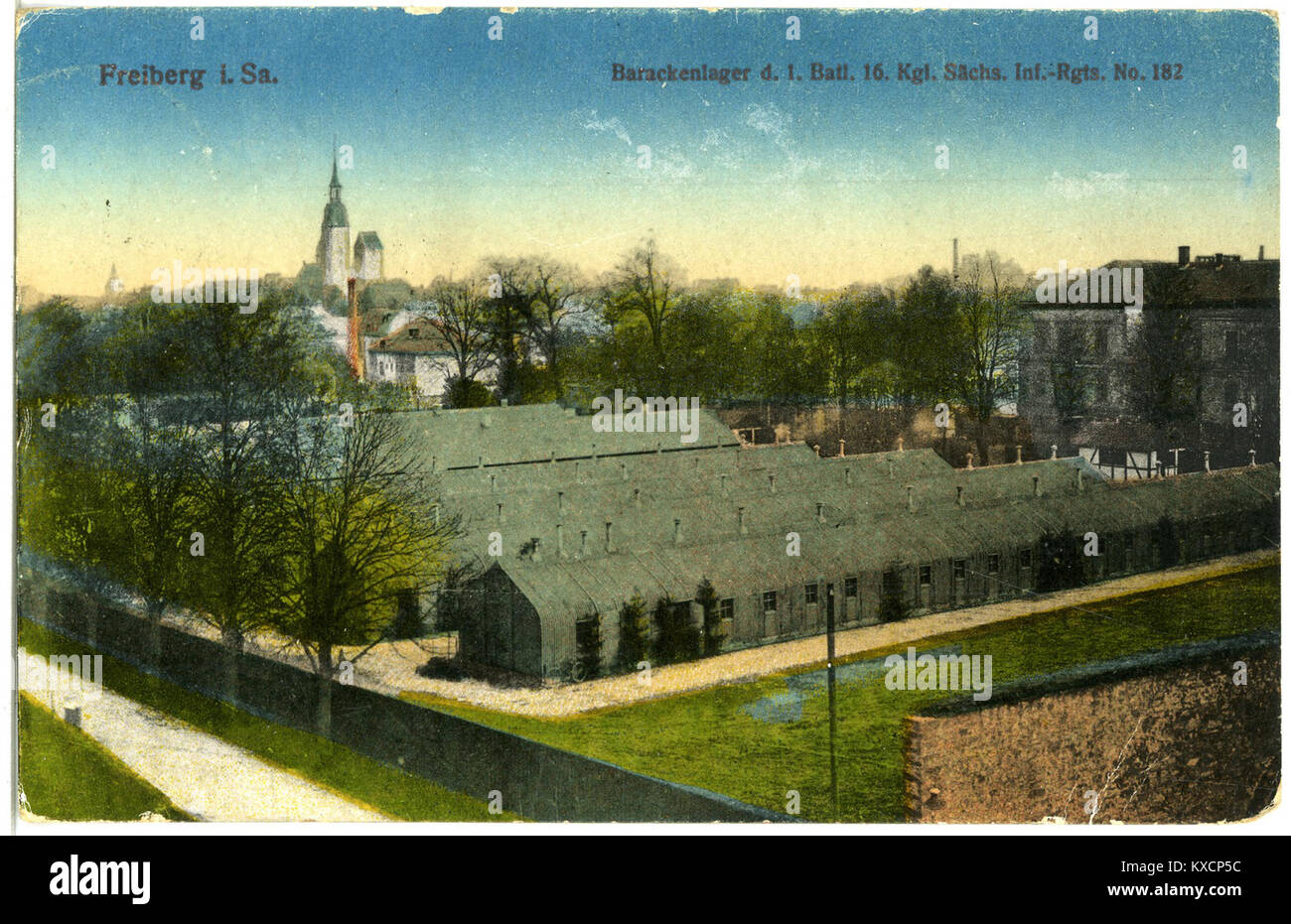 20191-Freiberg-1916-Barackenlager-Brück & Sohn Kunstverlag Foto Stock