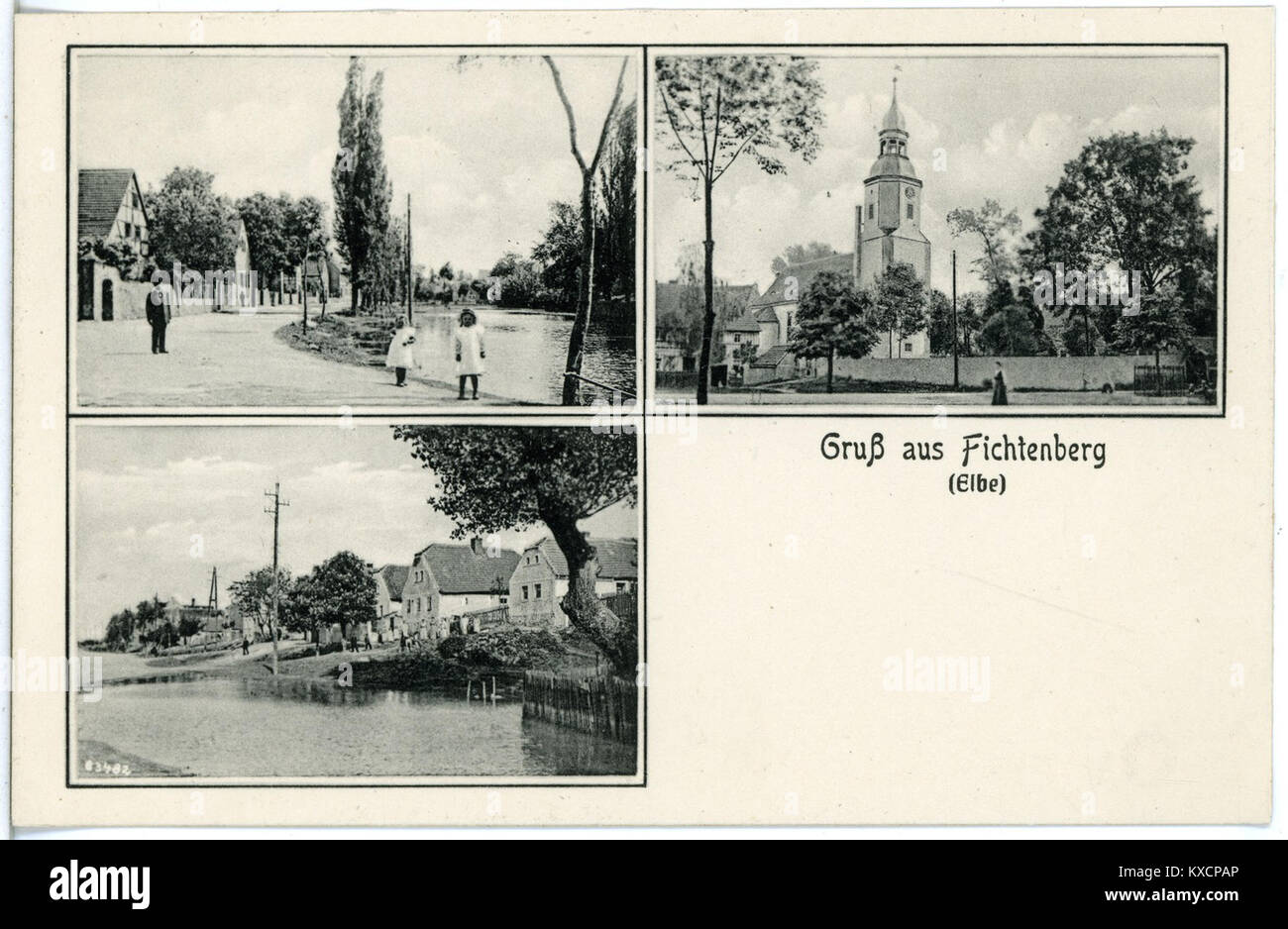 20366-Fichtenberg-1917-Blick auf Fichtenberg-Brück & Sohn Kunstverlag Foto Stock