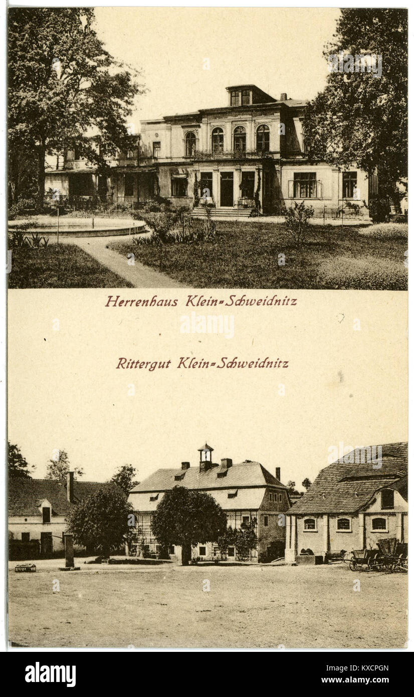 20491-Kleinschweidnitz-1917-Herrenhaus und Rittergut-Brück & Sohn Kunstverlag Foto Stock