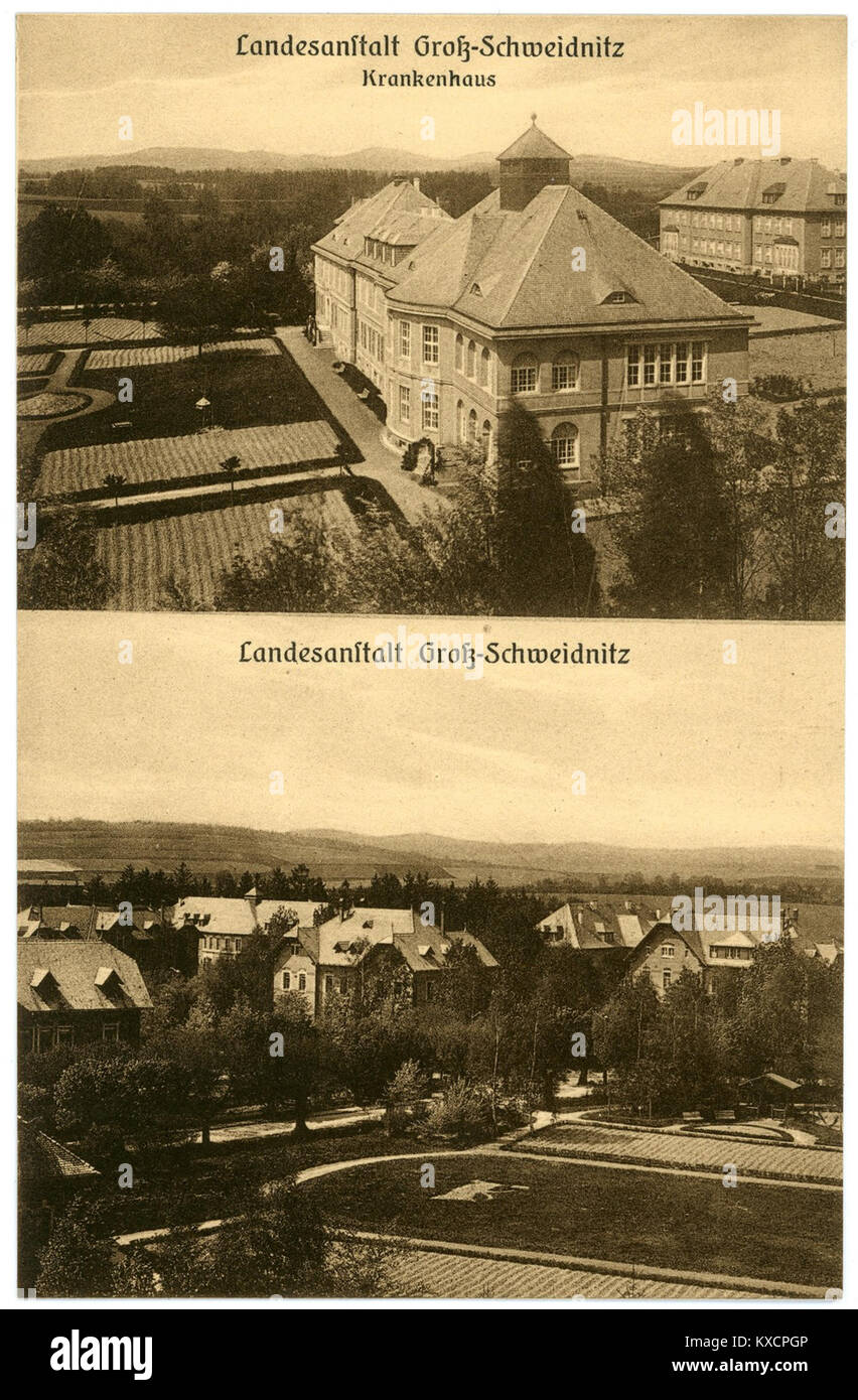 20492-Großschweidnitz-1917-Landesanstalt - Krankenhaus-Brück & Sohn Kunstverlag Foto Stock