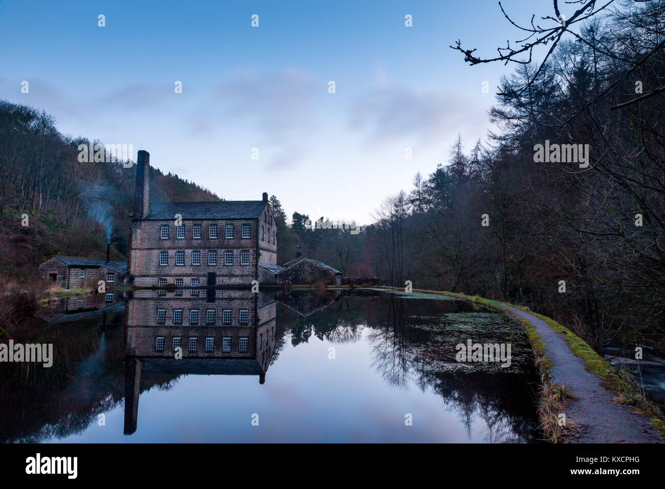 Gibson Mill Hardcastle Crags Foto Stock