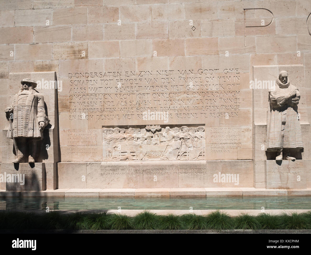 Federico Guglielmo di Brandeburgo e William le statue silenziosa su la Parete della Riforma, Ginevra Foto Stock
