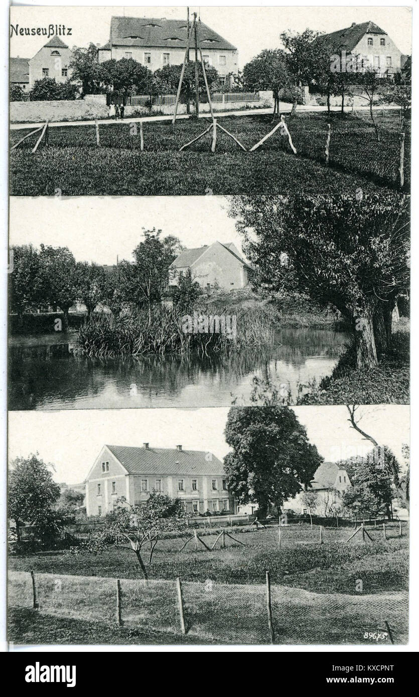 20599-Neuseußlitz-1917-Blick auf Neuseußlitz-Brück & Sohn Kunstverlag Foto Stock