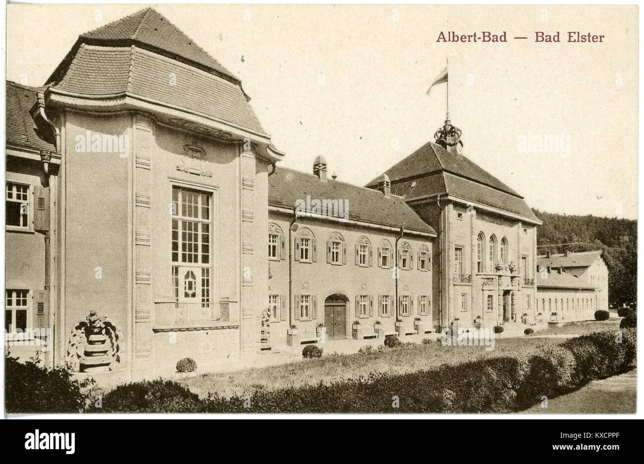 20611-Bad Elster-1917-Albertbad-Brück & Sohn Kunstverlag Foto Stock