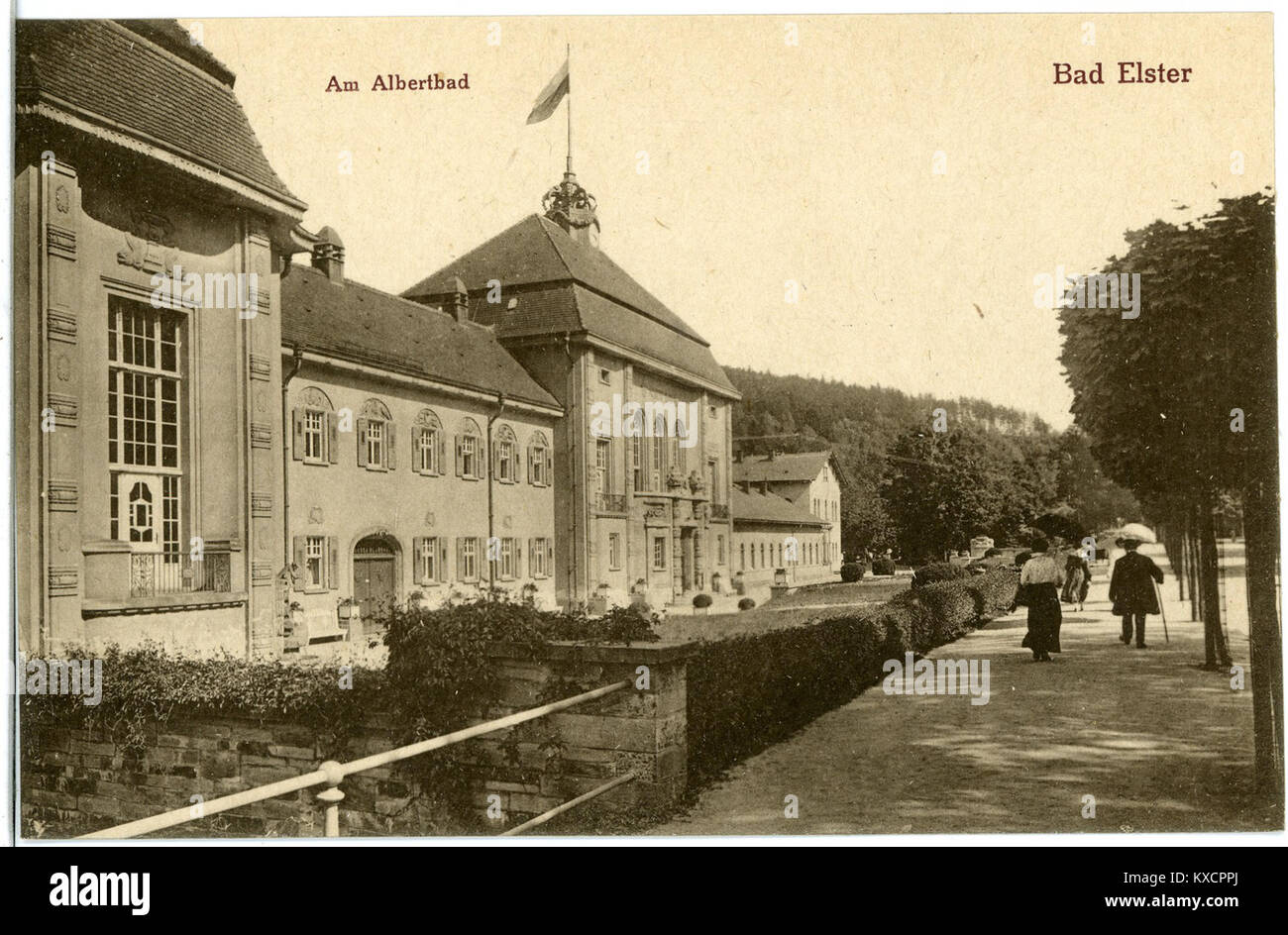 20613-Bad Elster-1917-Albertbad-Brück & Sohn Kunstverlag Foto Stock