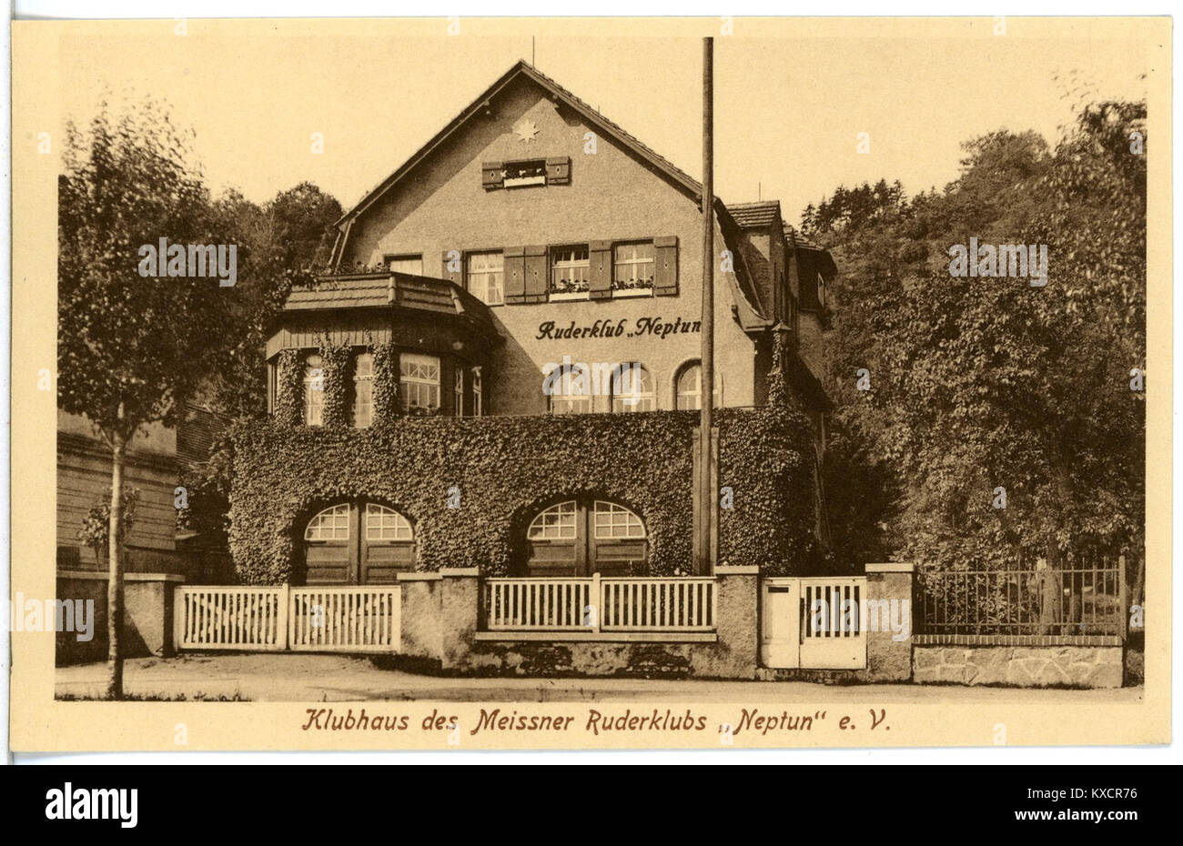 20894-Meißen-1918-Ruderklub "Neptun' - Klubhaus-Brück & Sohn Kunstverlag Foto Stock