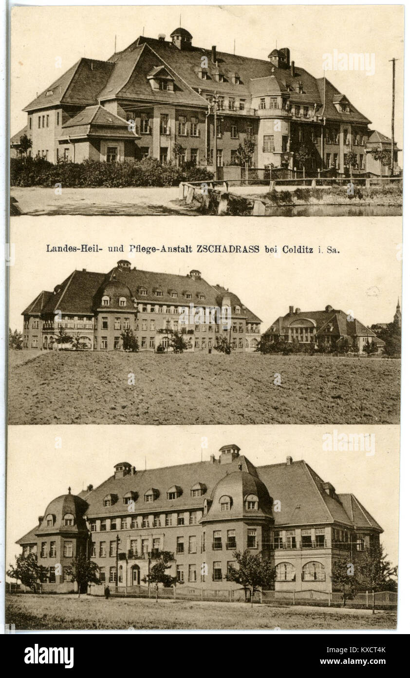 21383-Colditz-1919-Landesheil- und Pflegeanstalt Zschadrass-Brück & Sohn Kunstverlag Foto Stock