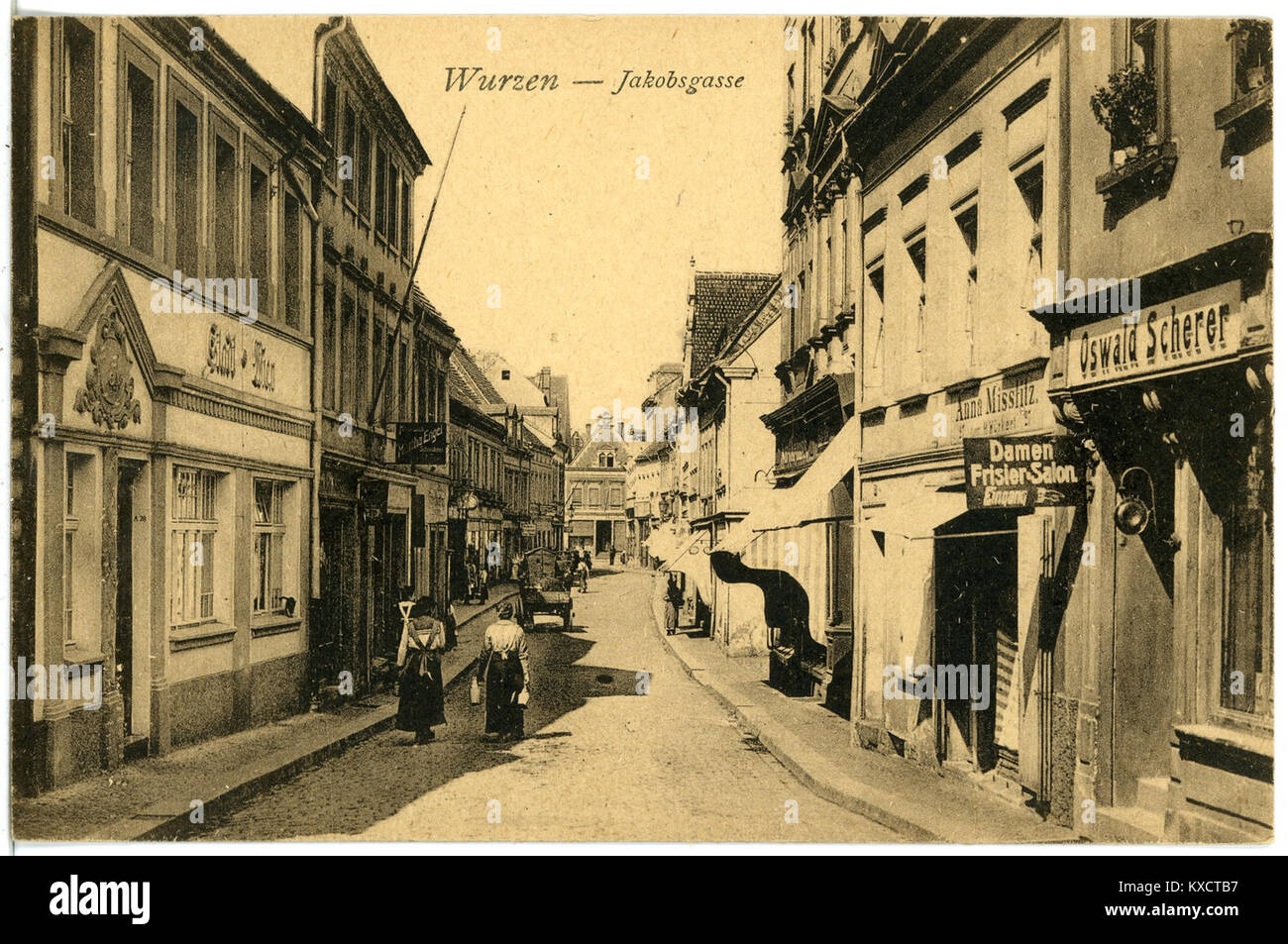 21526-Wurzen-1920-Jakobsgasse-Brück & Sohn Kunstverlag Foto Stock