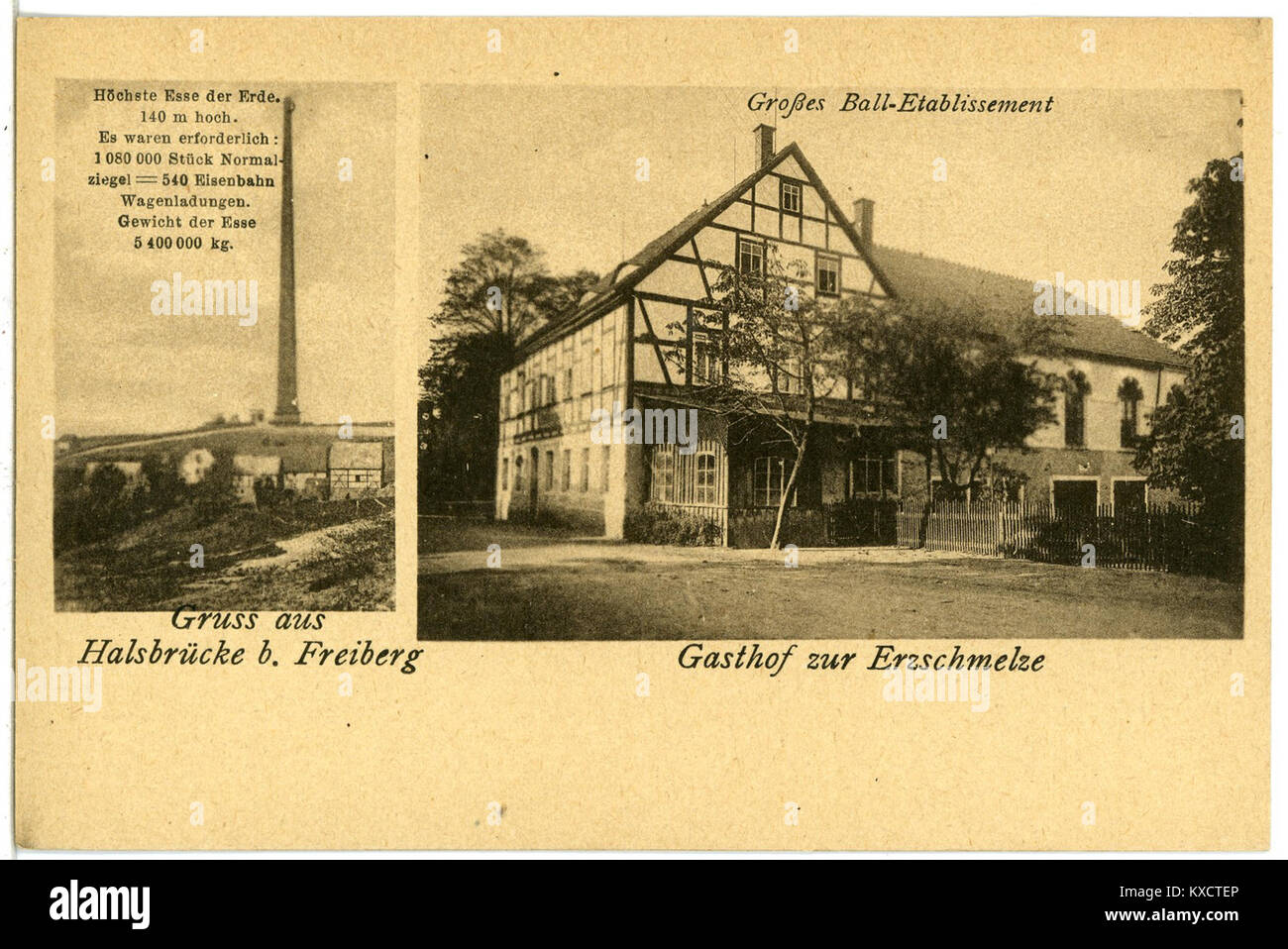 23907-Halsbrücke-1920-Gasthof zur Erzschmelze-Brück & Sohn Kunstverlag Foto Stock