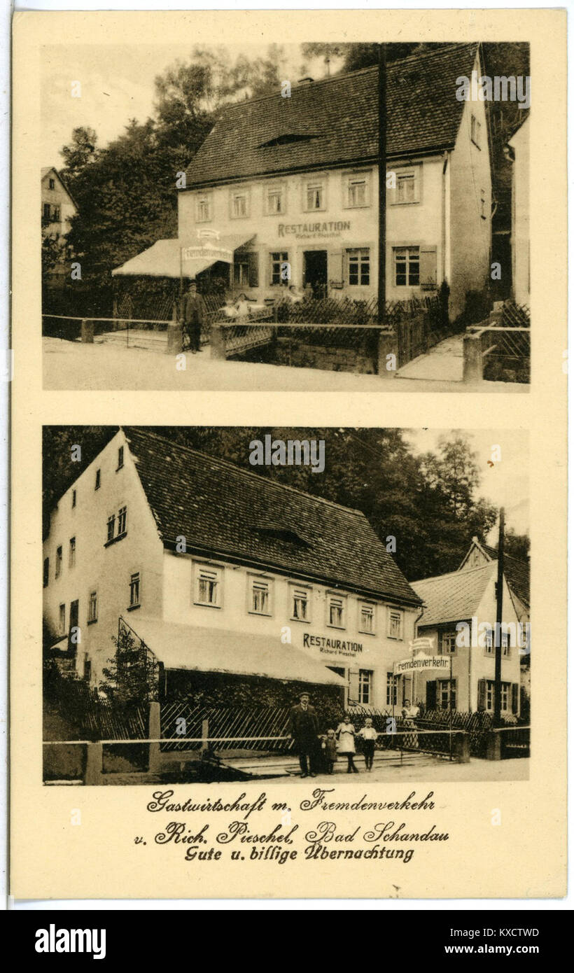 21810-Bad Schandau-1921-Gasthof Pieschel-Brück & Sohn Kunstverlag Foto Stock