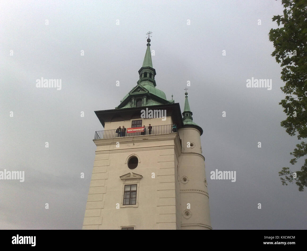 Una foto del Kostel svatého Jana Křtitele (Chiesa di San Giovanni Battista) a Teplice, scattata il 23 maggio 2014, che illustra le caratteristiche architettoniche e il significato storico della chiesa. Foto Stock