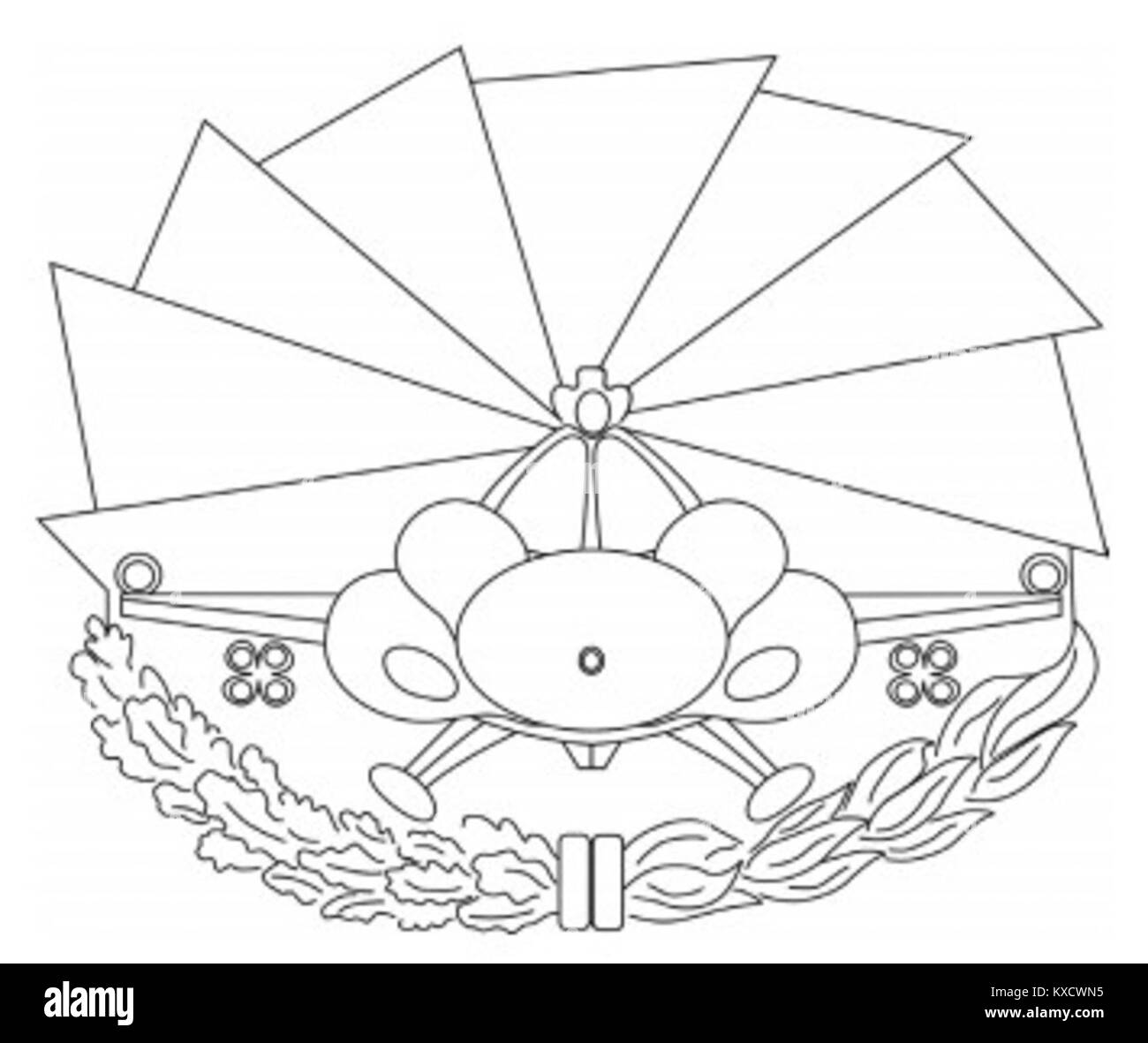 Questo record si riferisce all'emblema sul berretto della 25a brigata di cavalleria aerea che prende il nome dal principe Józef Poniatowski, parte delle forze armate polacche. Foto Stock