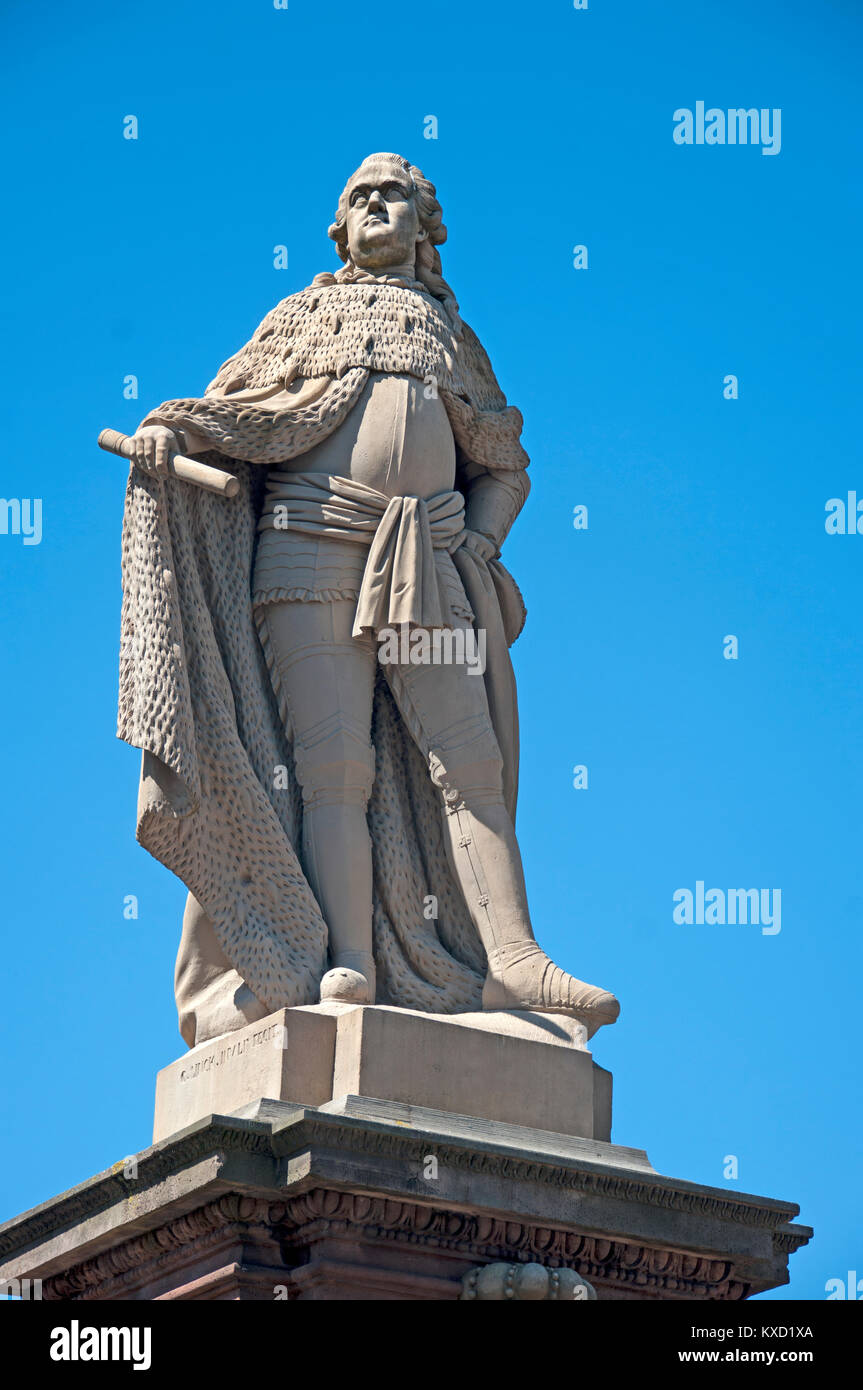 Heidelburg, Ponte Vecchio, Hochwasser Bedrchten Einst die Stadt statua, Fiume Neckar, Germania, Foto Stock