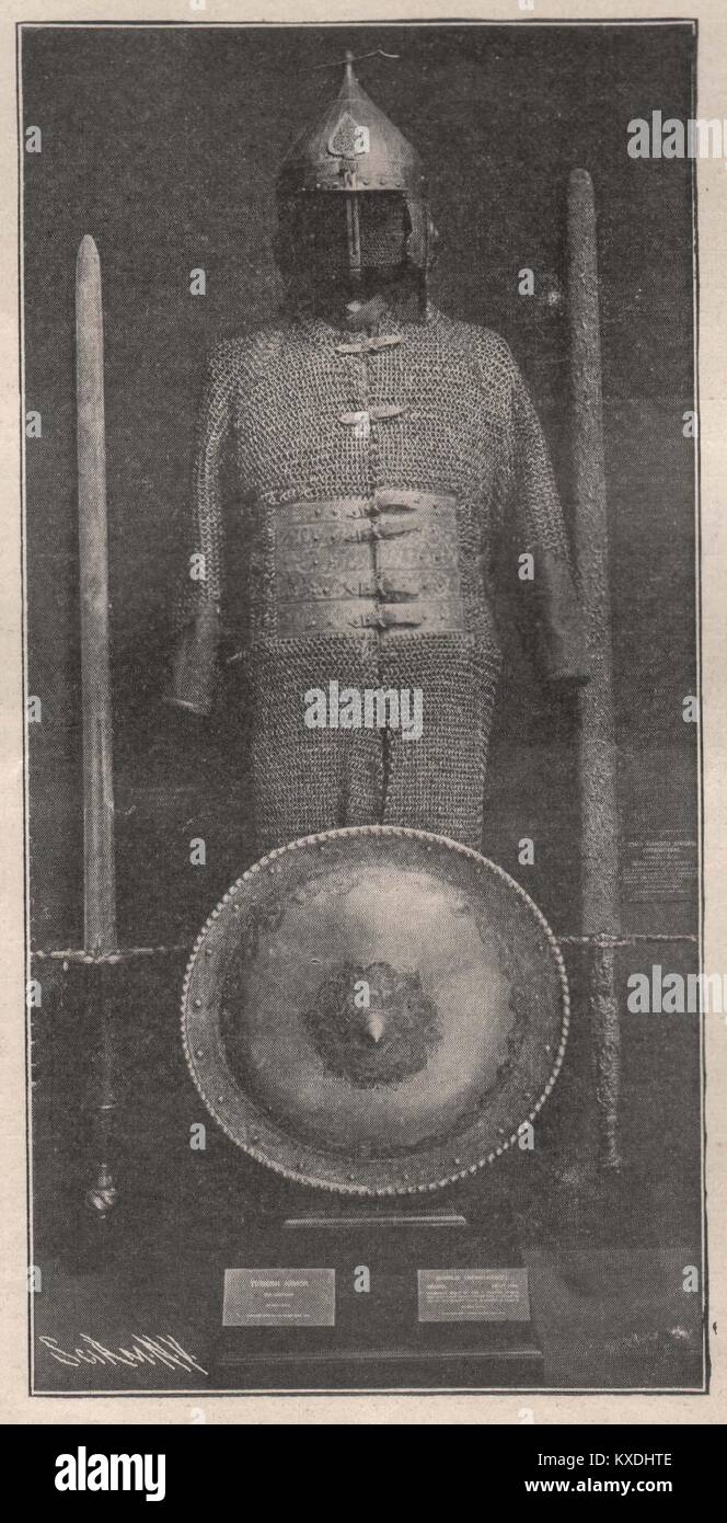 Un bagno turco (Saraceno) Cappotto di mail a catena (XVI secolo). Lo schermo è di contemporanea lavorazione tedesco e probabilmente Design… Foto Stock