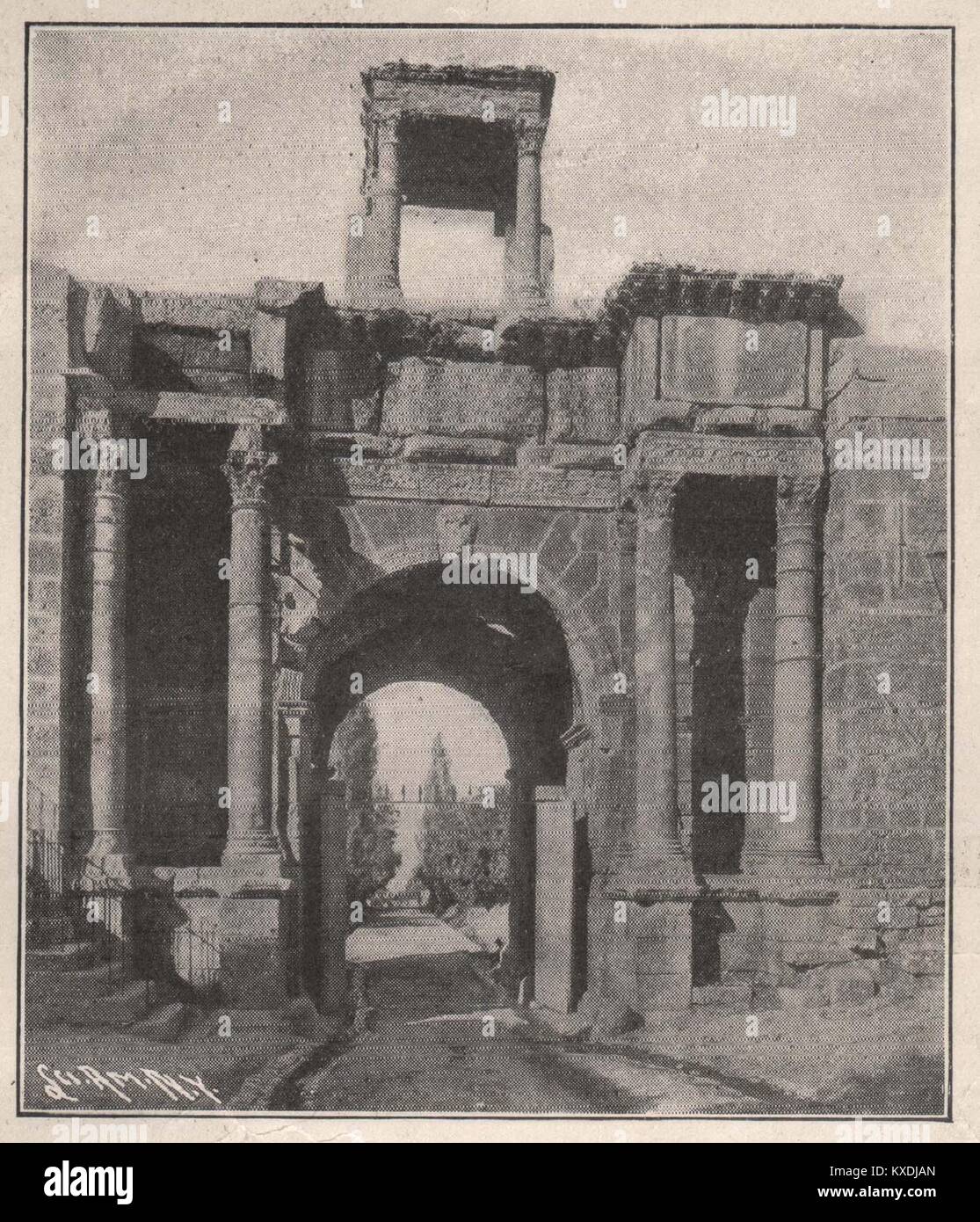 Arco di Trionfo di Caracalla Foto Stock