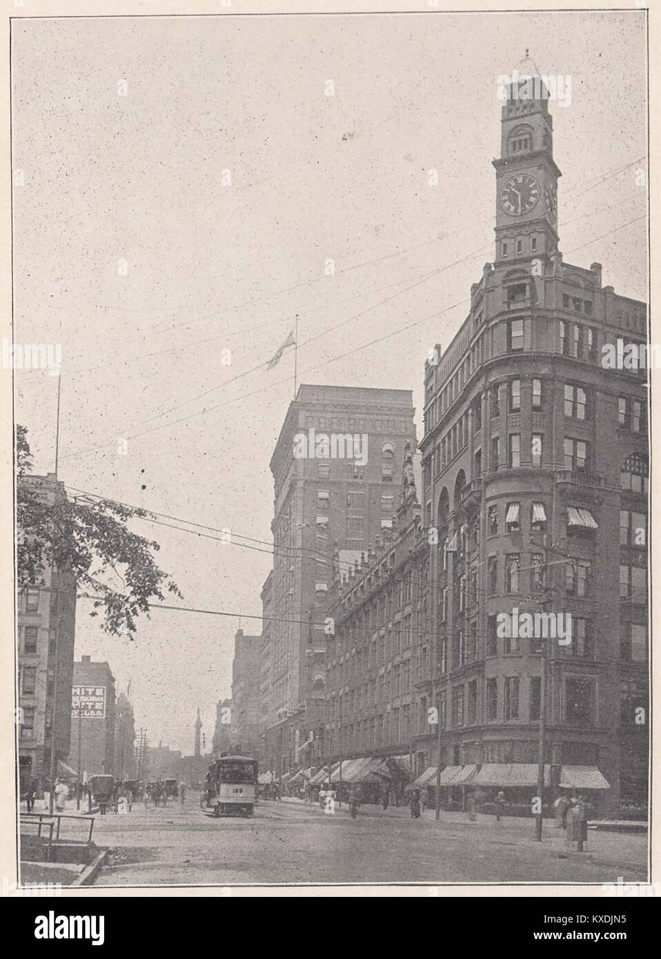 Euclid Avenue da Erie Street, Cleveland, Ohio Foto Stock