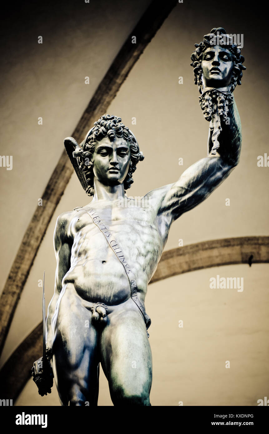 Il dio Nilo è una scultura in marmo, Napoli. Italia Foto Stock