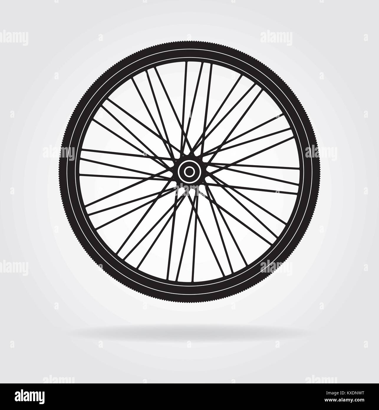 Icona della piana di una bicicletta, la ruota di bicicletta, silhouette  vettoriali per il vostro design Immagine e Vettoriale - Alamy