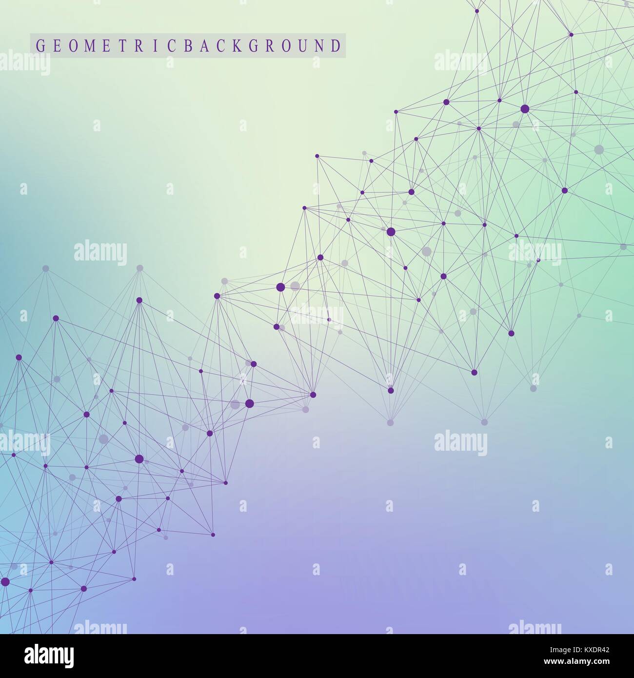 Rete globale di connessione. Rete e grande per la visualizzazione di dati sullo sfondo. Global business. Illustrazione Vettoriale. Illustrazione Vettoriale