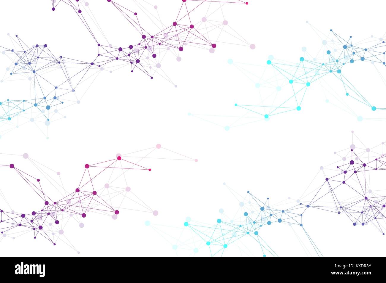 Rete globale di connessione. Rete e grande per la visualizzazione di dati sullo sfondo. Global business. Illustrazione Vettoriale. Illustrazione Vettoriale