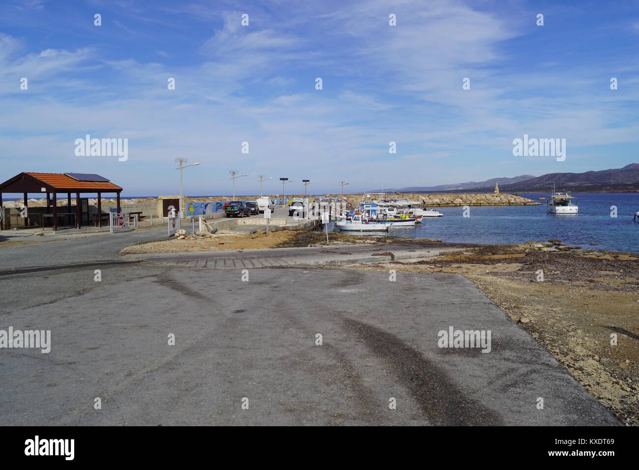 Il porto di Agios Georgios, Cipro Foto Stock