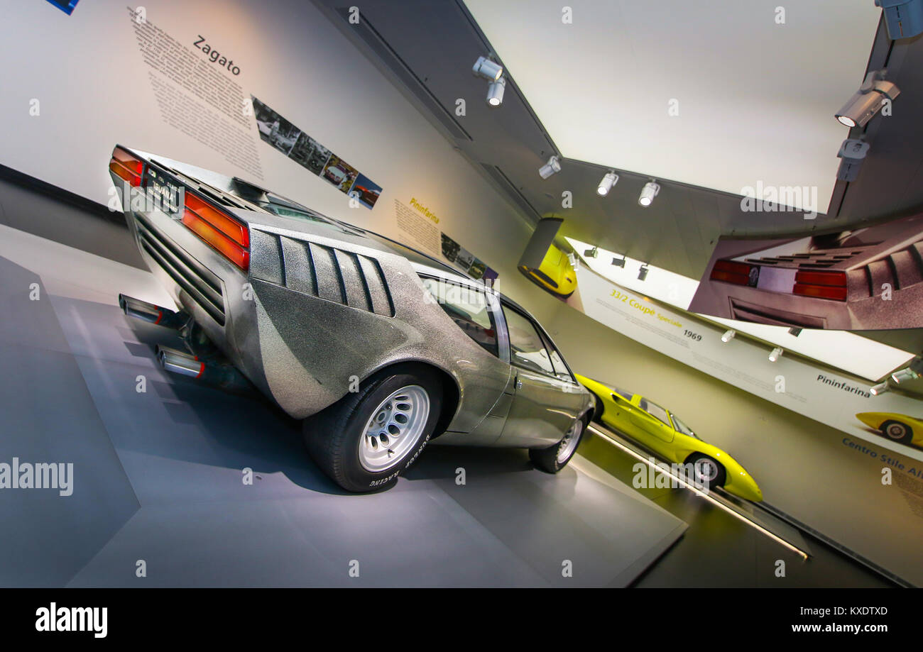 Una superba Alfa Romeo Iguana Ital Design modello in esposizione presso il Museo Storico Alfa Romeo Foto Stock