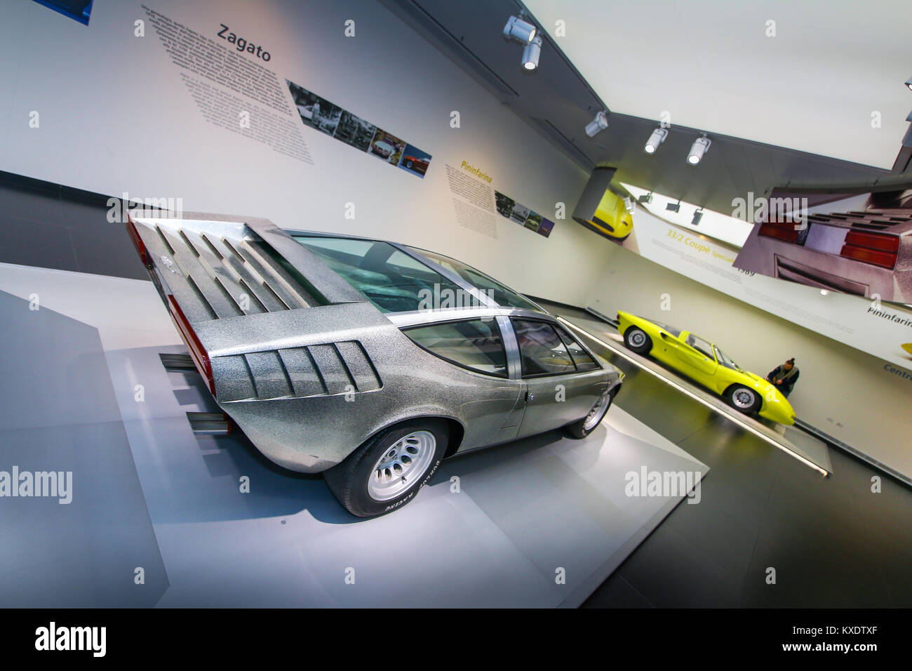 Una superba Alfa Romeo Iguana Ital Design modello in esposizione presso il Museo Storico Alfa Romeo Foto Stock