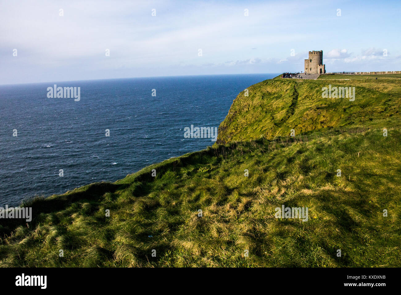 O'Brien's Tower, scogliere di Moher, County Clare, Irlanda Foto Stock