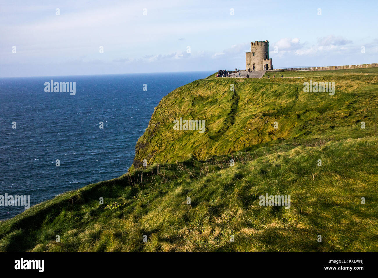O'Brien's Tower, scogliere di Moher, County Clare, Irlanda Foto Stock