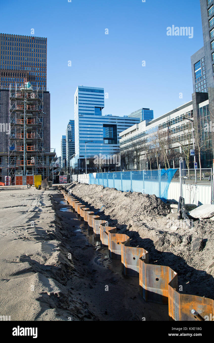 Complesso di Amsterdam Zuidas ufficio sviluppo di edifici Foto Stock