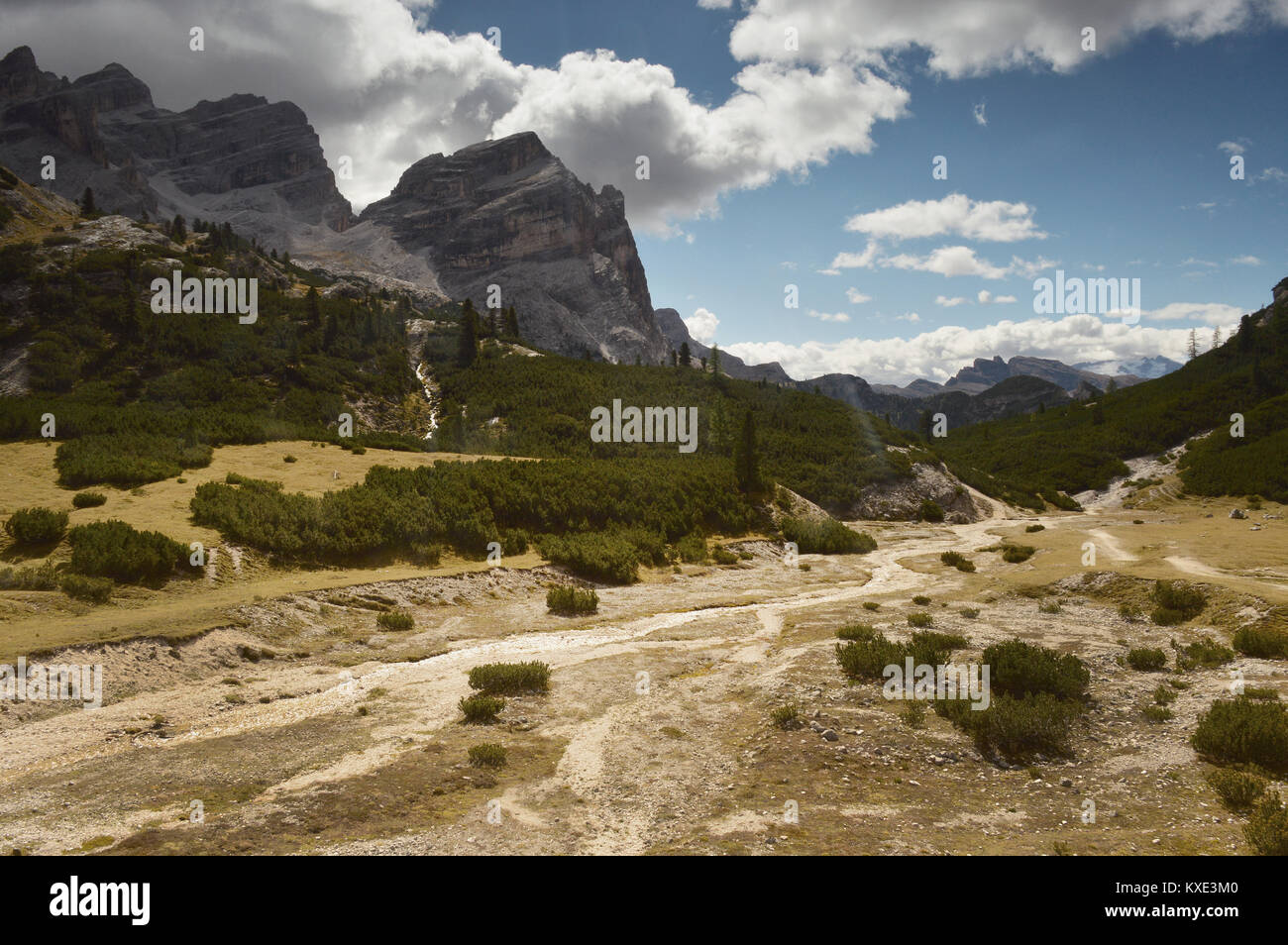 Nelle Dolomiti vicino a Corvara in Badia, Alpi, Alto Adige, Italia Foto Stock