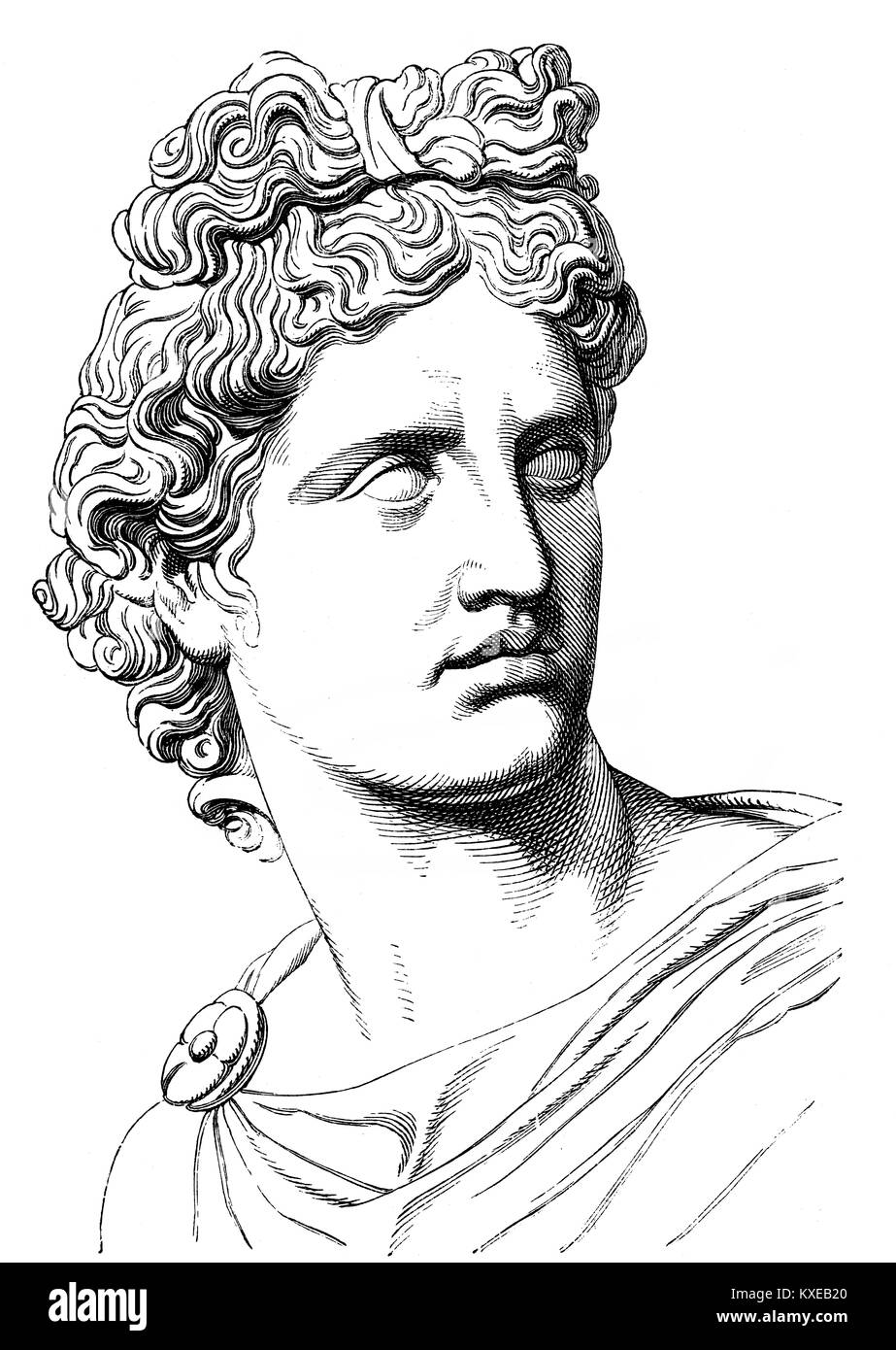 L' Apollo di Belvedere, una scultura di marmo dall Antichità classica del XV secolo Foto Stock