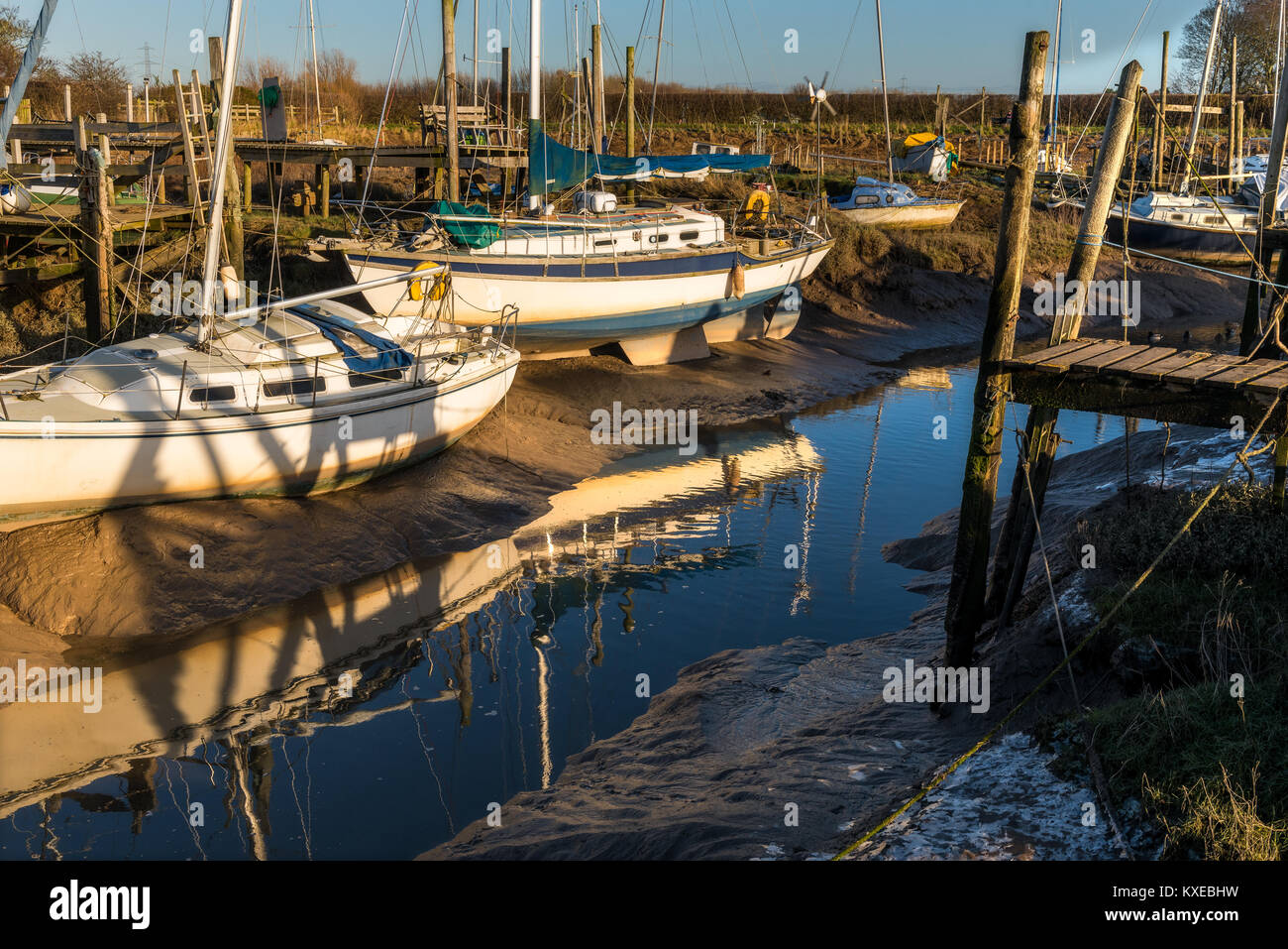 Wardleys Creek Hambleton Lancashire Foto Stock