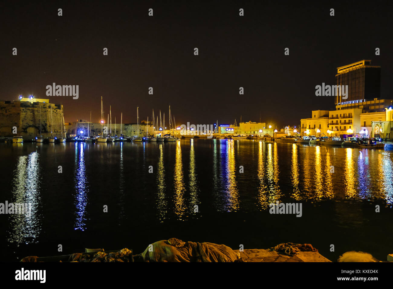 Una lunga esposizione paesaggio gallipoli salento Puglia Italia Foto Stock