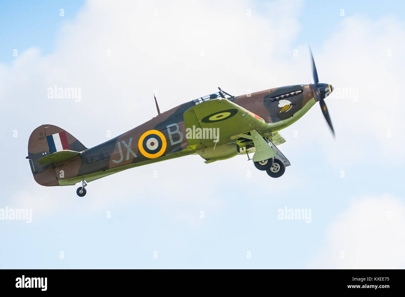 Uragano LF363 (Mk IIc) Battaglia di Bretagna settantacinquesimo anniversario a Goodwood (RAF Westhampnett) Foto Stock